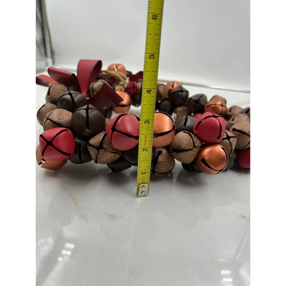 Cracker Barrel Heart Bell Wreath All Hearts Come Home Red Brown Copper Rustic